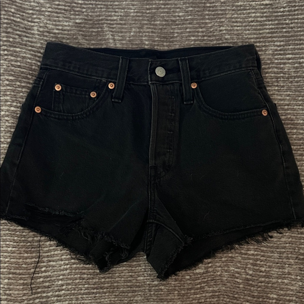 Levi's Black Jean Shorts for Women